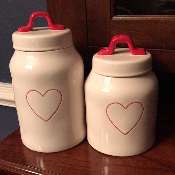 Rae Dunn Holiday Rae Dunn Heart Canister Set Poshmark